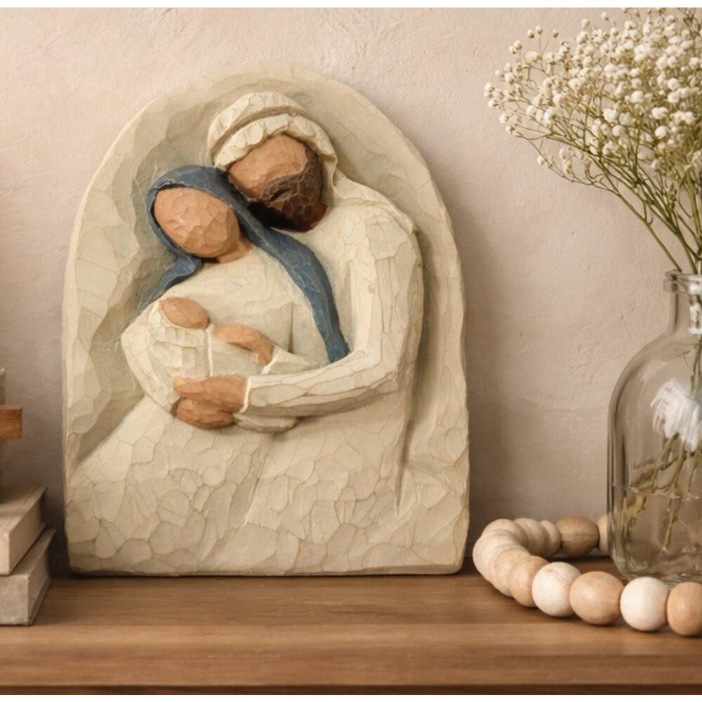 Willow Tree The Holy Family Plaque Susan Lordi 2002 Demdaco A Child Is Born 6" - Picture 2 of 7